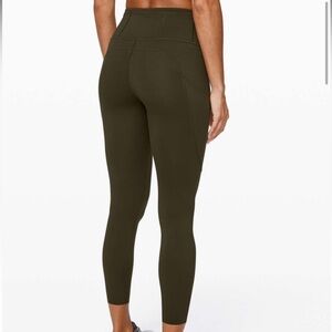 Lululemon Fast and Free Tight II 25" Non-Reflective Nulux
Dark Olive size 6 EUC
